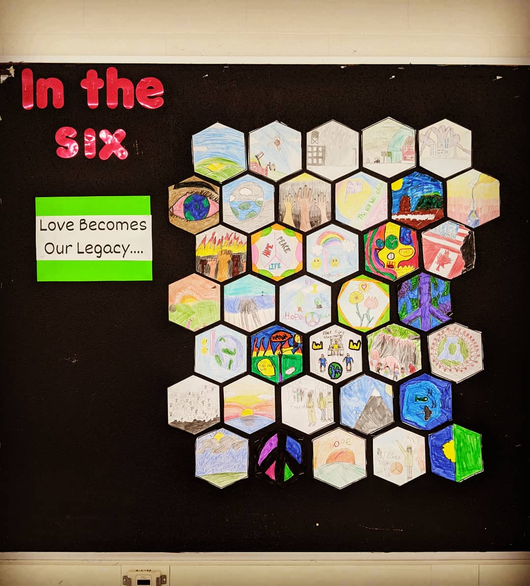 Classroom Quilt inspired by 'The Hill We Climb' by Amanda Gorman #inthesix @allan_drive #pdsb #love #allandrive6E4 awww