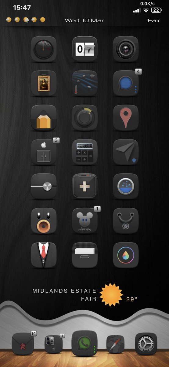 hermoter's tweet photo. Icons and inspiration by @kleinmone
Dock prepared with #Showdock shortcut by @JCRocky5 @SeanKly and @Attairdu57slm
Wooden dock by @SteveMeyer420
AE by @djAndjess8
Credit to the rest where due https://t.co/l8mAeVPvmu