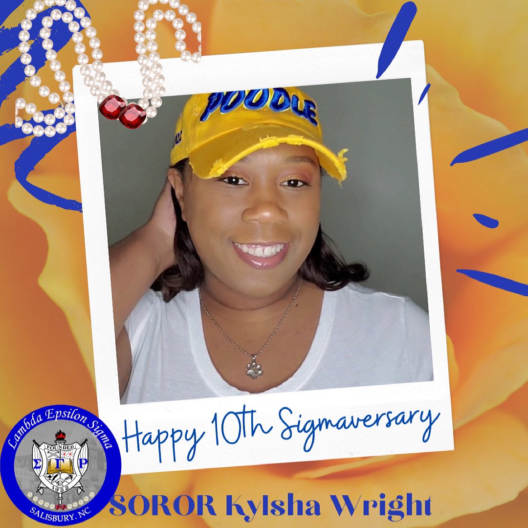 sgrho_les's tweet photo. Happy 10th Sigmaversary to our 2nd Anti-Basileus Soror KyIsha Wright #salisburysgrho #les #northeasternregion https://t.co/aZeBVGwNKJ