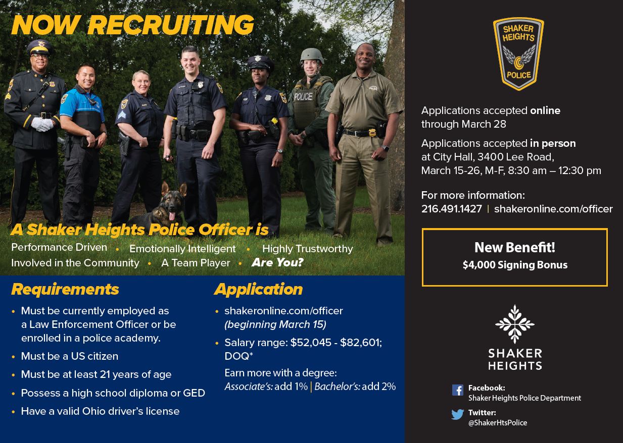 Shaker Hts Police On Twitter NOW RECRUITING If You Are shaker-hts-police-on-twitter-now-recruiting-if-you-are