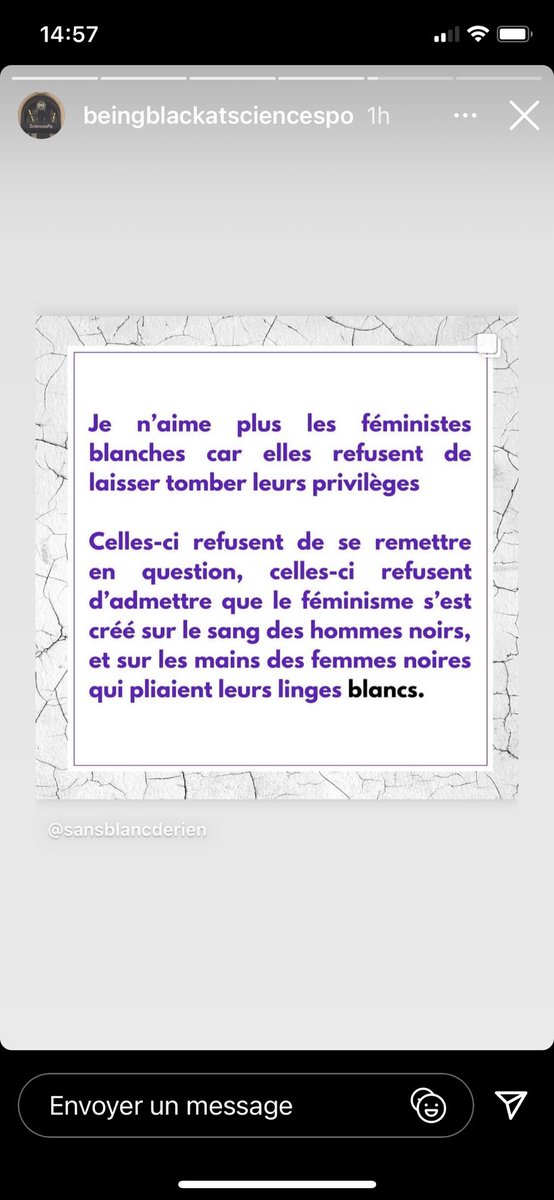 ovial's tweet photo. ❌ le collectif d’étudiants de #SciencesPo #beingblackatsciencespo s’attaque aux féministes blanches.

Pas un jour de répit, leur connerie est sans limite 

#woke #wokistan #decolonialisme https://t.co/nVV6WBTooJ