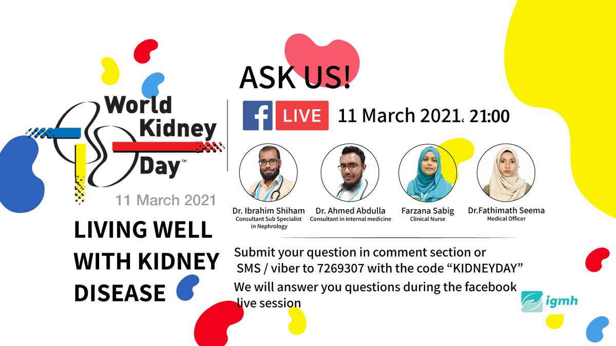 IShiham's tweet image. World Kidney Day 2021 Maldives. #WorldKidneyDay  #IGMH #NURF #kidneys #WKD2021