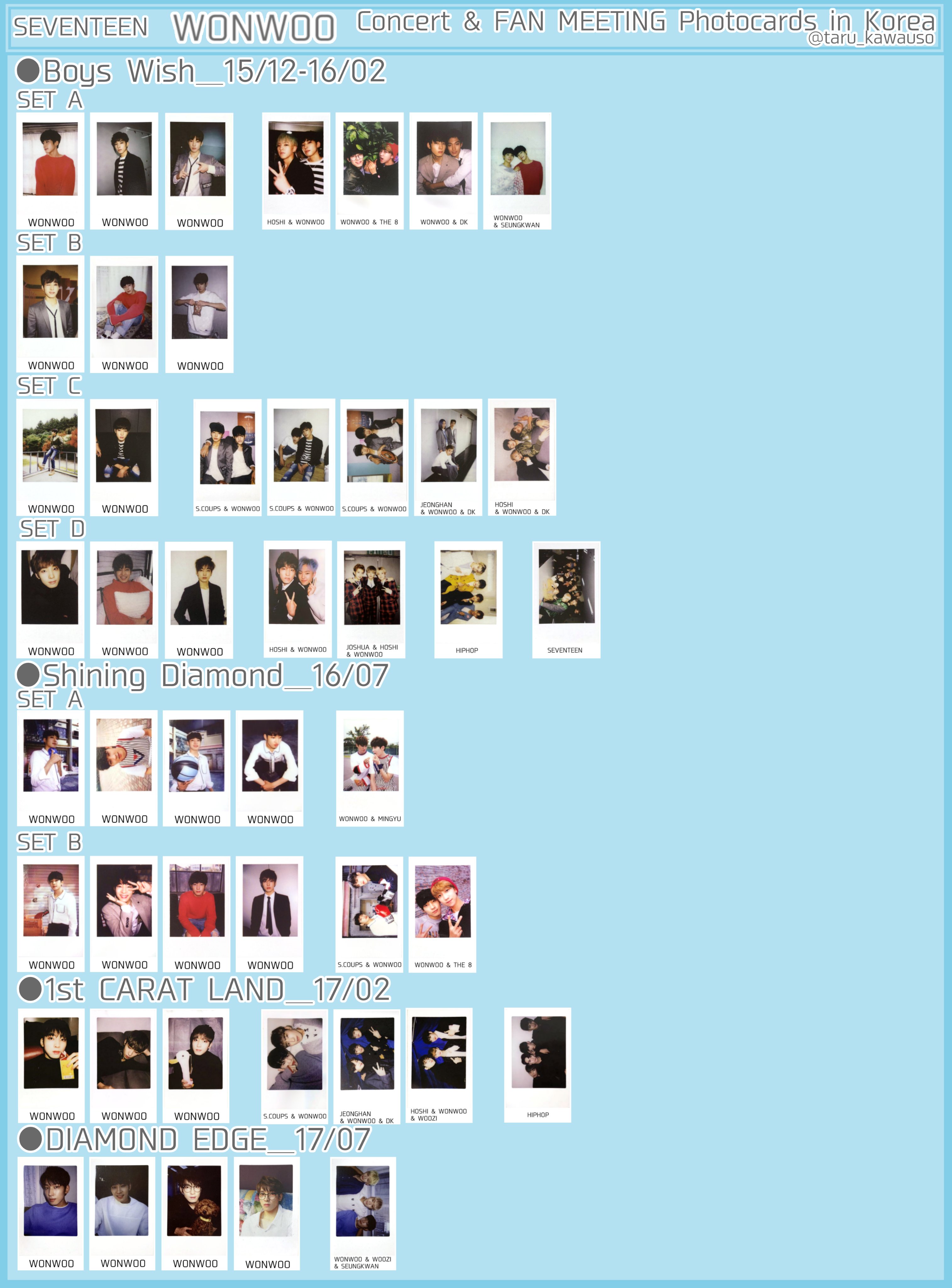 カラットゾーン　ソウルコン　ウォヌ　トレカ カラットゾーン ウォヌ seventeen ウォヌ カラットゾーン 限定