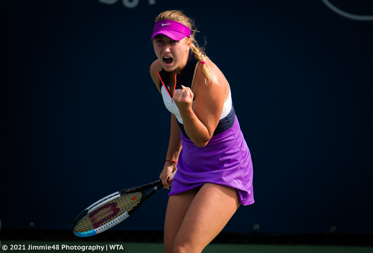 JJlovesTennis's tweet photo. Big emotions out on Court 1 as @nastiaapotapova battled past Belinda Bencic in three sets to reach the QF in Dubai https://t.co/UiZQYI5EY0