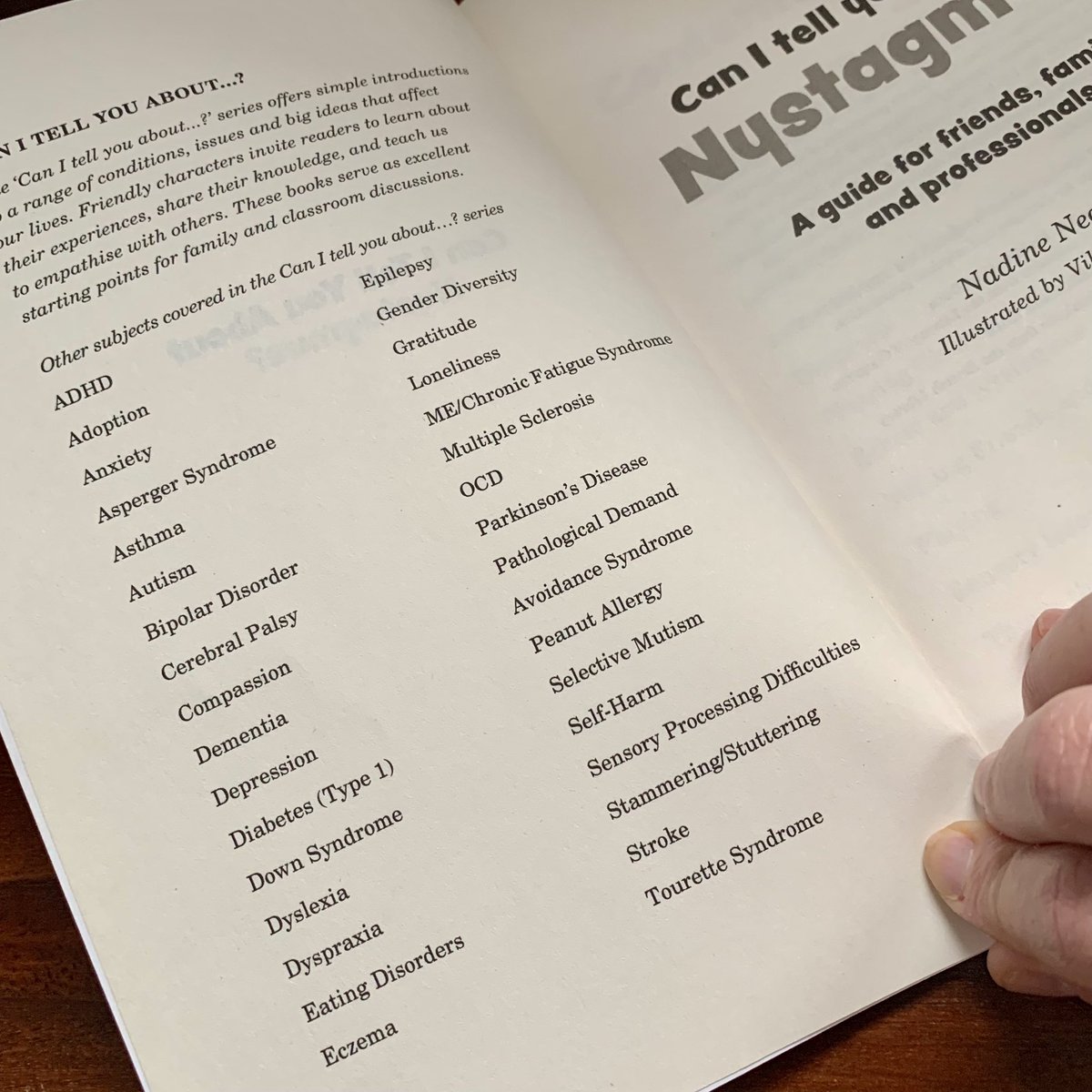 Amber is a 7yr old girl who has Nystagmus &amp; when she grows up she wants to be a ballerina. This books is so cleverly written to educate people about nystagmus &amp; there is a who series of ‘Can I Tell You About’ books, they are a brilliant resource! #nystagmus