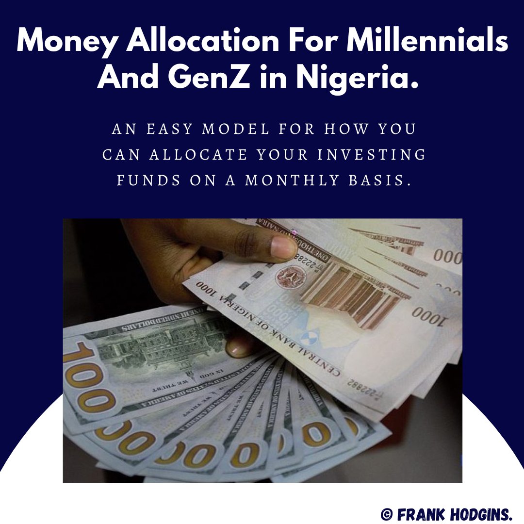 frank_hodgins's tweet image. So your a Millennial or GenZ, have some money to invest but don&apos;t know how to allocate your funds?

This picture thread is for you, your welcome. #Millennials #GenZ #investing   

Doesn&apos;t matter if you have 2k or 2million naira.👇