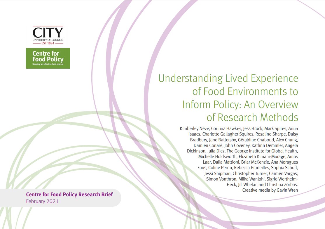 Useful resource for anyone researching lived experience of food environments!
Includes participatory, creative & policy-focused methods with case studies & further reading
👇
researchcentres.city.ac.uk/__data/assets/…

@KLNeve

 #FoodSystems #QualitativeResearch
#AcademicTwitter #CreativeMethods