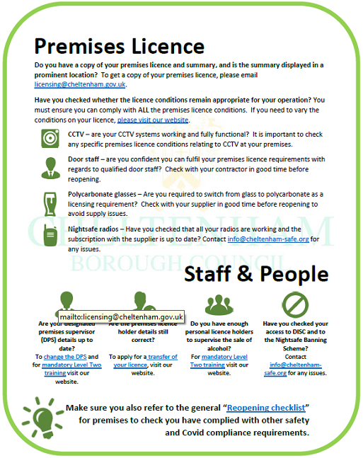 CBCLicensing's tweet photo. What we are doing to support your hospitality business out of lockdown?
Roadmaps, reopening checklists, advice & more!
Our latest #licensing #CheltRecovery newsletter 👉 https://t.co/DgPSLe9Sk0 https://t.co/G0ALNEQ0s1