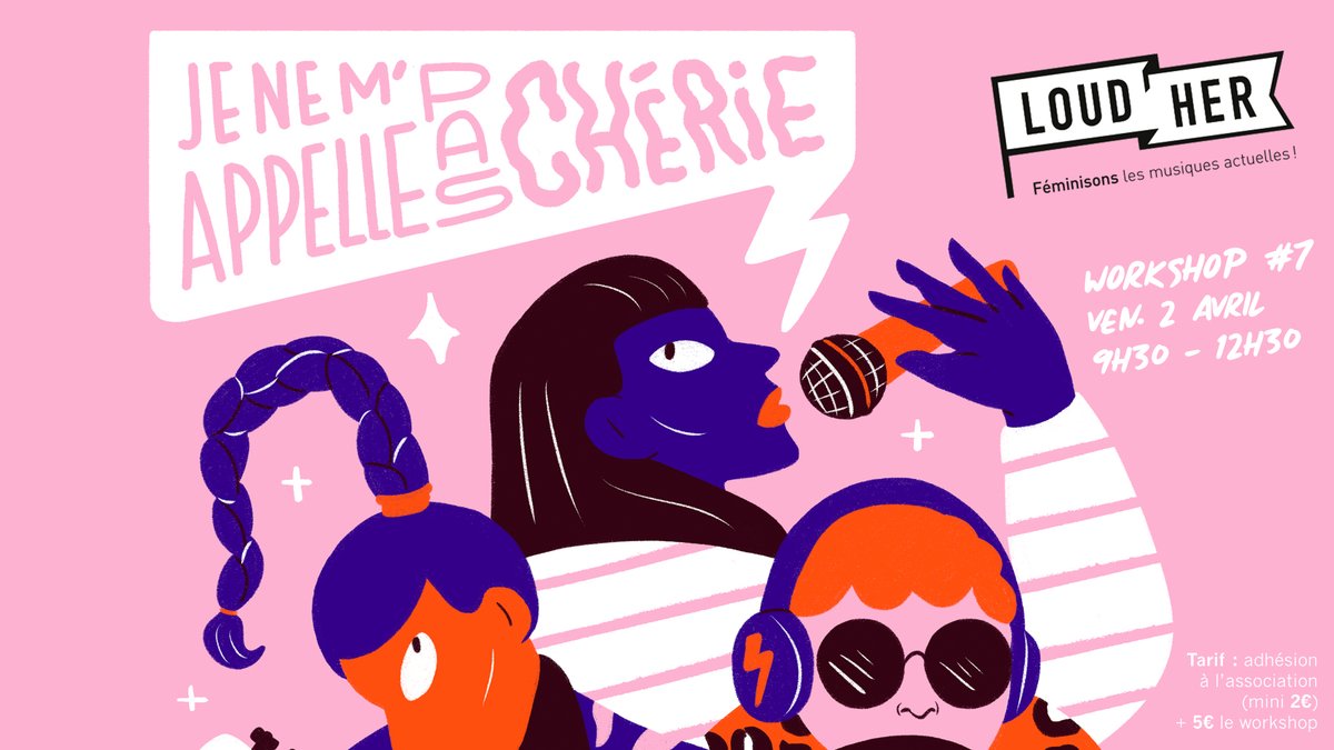 asso_LOUDHER's tweet photo. Bonjour la toile, ici LOUD'HER.
Toi et moi ça fait longtemps, tu te souviens on était en train de rêver devant BLAM ? Ahh c'était beau ❤
Depuis on a imaginé une nouvelle série de workshops, Je ne m'appelle pas chérie, pour te retrouver. Un peu de loin mais toujours avec le cœur. https://t.co/sci5JATd6A