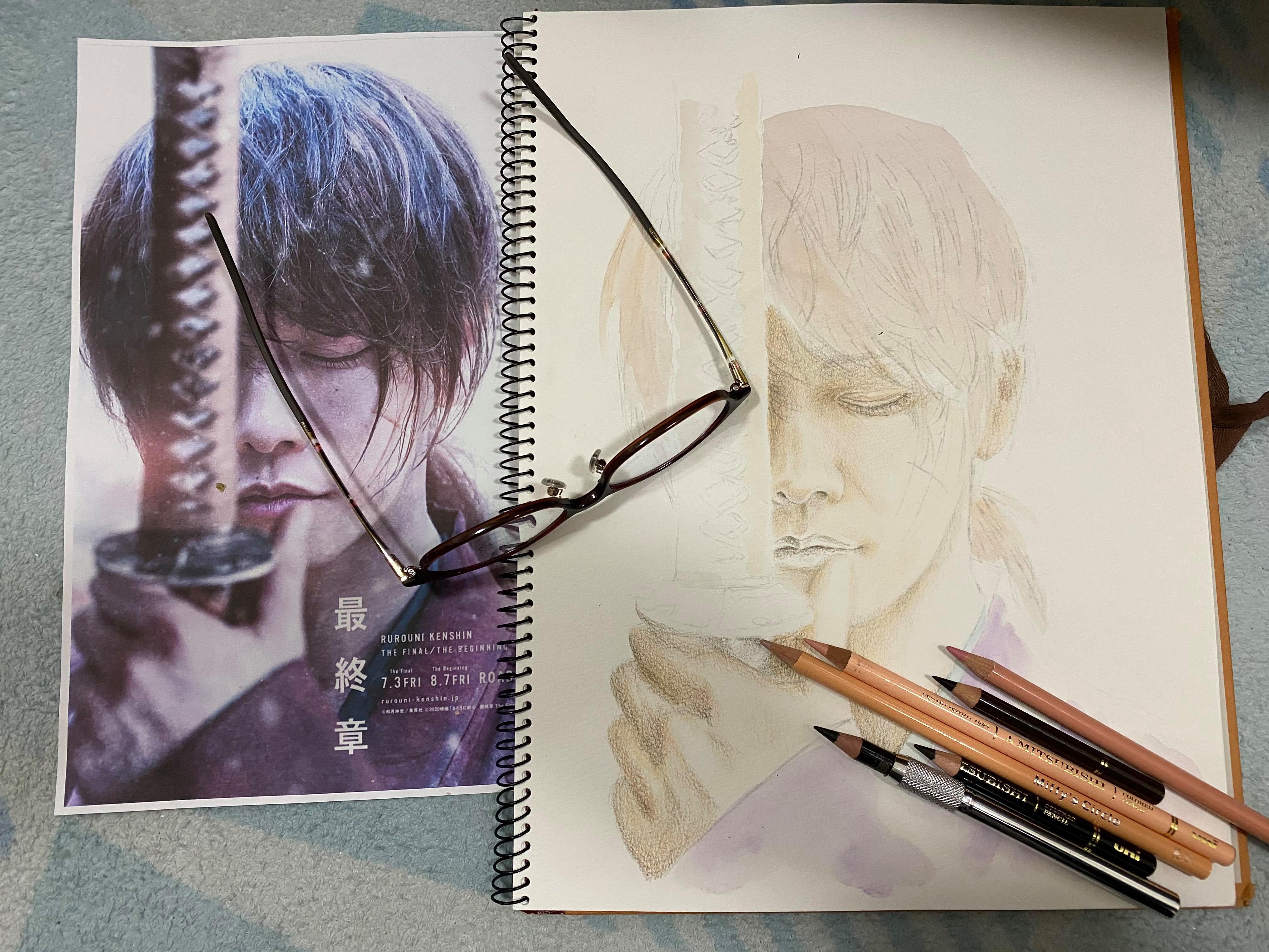 如月 圭 最近 春 っぽいな って オリジナル過去絵をリメイクしてみた って言っても デジタルで桜を少し足しただけだけど そして 色鉛筆画の進捗 さすがにイラストみたいにササッとは描けないね 笑 いつ仕上がるかなぁ オリジナル