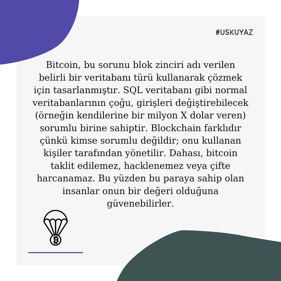 🖥️ Herkese merhaba, bugün sizlere Blockchain kavramı hakkında bilgiler verdik, keyifli okumalar dileriz.

#blockchain #Bitcoin
