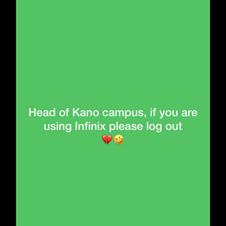 Memzieyy's tweet photo. ๐๐๐ DG no get chill #kanocampus #nlskano how far naaah https://t.co/oH8tB6FhUJ