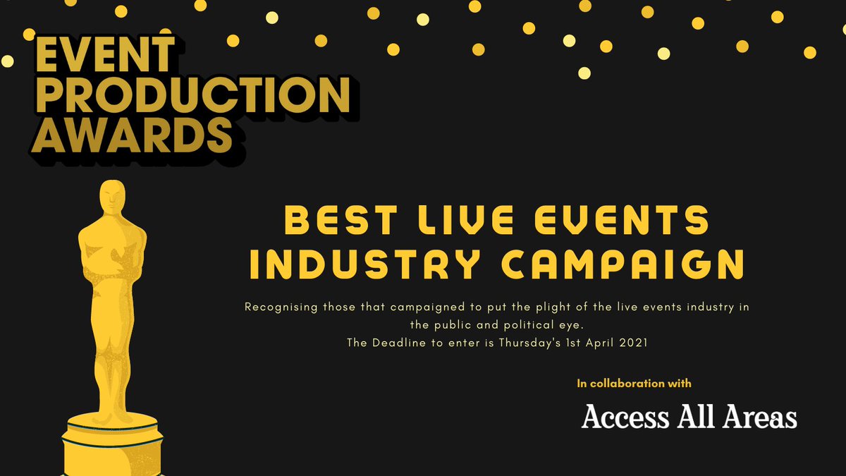 Entries for 'Best Live Events Industry Campaign' are open! The award recognises all that campaigned to put the live events industry in the public and political eye during the tier and lockdown restrictions.
Enter today: bit.ly/3uTzOL5
<a href="/Conference_News/">Conference_News</a> 
<a href="/LondonConcours/">London Concours</a>