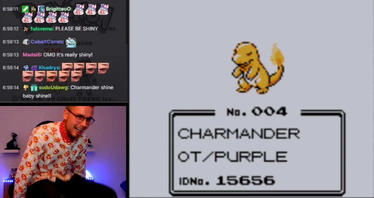Oliver_MKP's tweet photo. No WAY!!

Shiny Gen 1 Charmander from Pokémon RED appeared after ONLY 738 resets!✨

This was my 1st ever Gen 1 hunt live on stream and my 2nd in total!
I can't put in words how happy I am.

Enjoy the reaction + Gen 2 showoff!
https://t.co/EwOZaqtQeP

🔥
#CharizardWeek https://t.co/rXCVg4oOyW