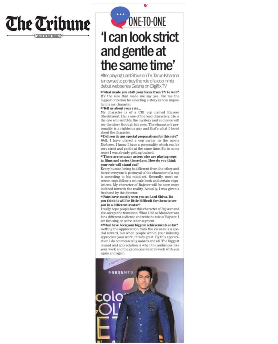 #TarunKhanna   gets candid exclusively with <a href="/thetribunechd/">The Tribune</a>  on his upcoming webseries "Geisha" which is going to be released on <a href="/digo/">digo</a>

#digiflixtv #geisha #tarunkhanna #tarun #amanverma #malvimalhotra #series #webseries #bollywood #actors #actress #exclusiveinterview #sm