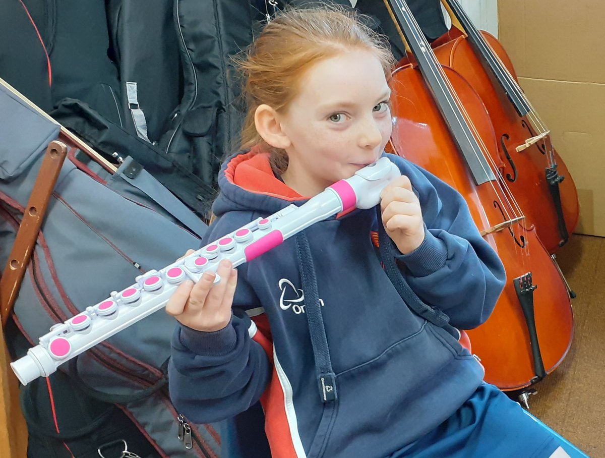 YarmPrepMusic's tweet photo. Our Wider Opportunities scheme is back!  Year 3 get to try violin, brass and flute.  They have loved it today. https://t.co/Snl0WBDdep