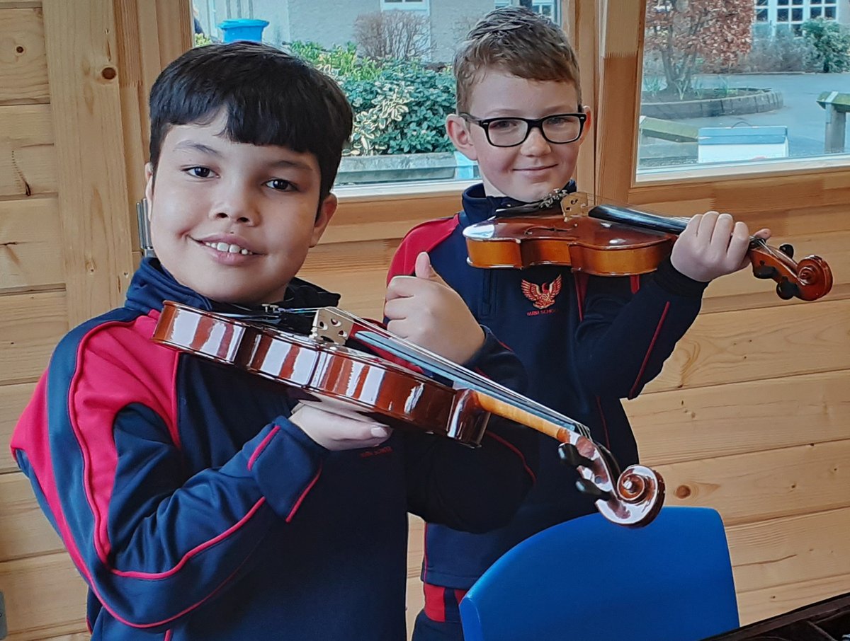 Our Wider Opportunities scheme is back!  Year 3 get to try violin, brass and flute.  They have loved it today.