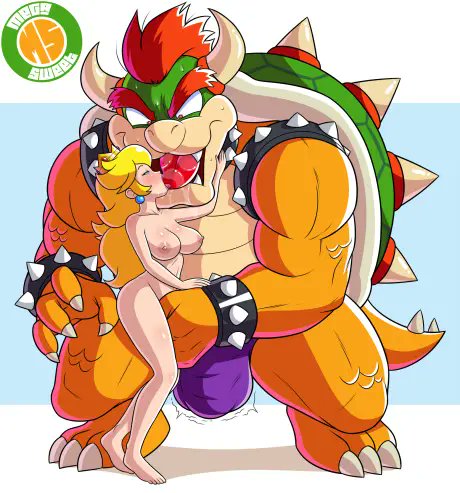 Princess peach x bowser hentai