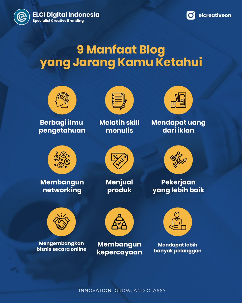 elcreativeon_'s tweet photo. Simak unggahan di atas yuk, untuk mengetahui lebih lanjut manfaat apa saja yang kita dapatkan dengan membuat blog.
-
#ManfaatBlog
#JadiBlogger
#AyoBuatBlog
#SuksesdenganBlog
#Elcreativeon
#ElciIndonesia https://t.co/TClXwU2wzG