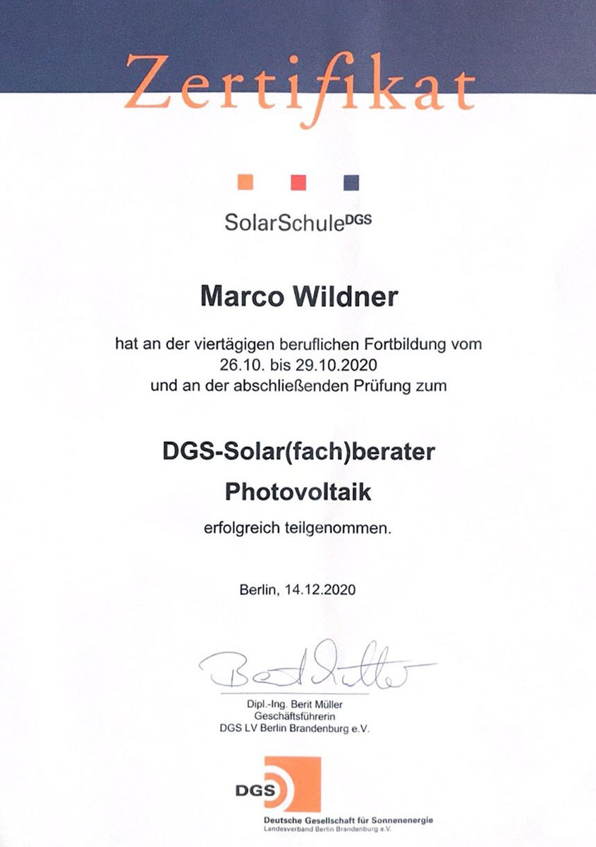 Danke an die Deutsche Gesellschaft für #Solarenergie (DGS), speziell an @joergsutter und Michael Vogtmann sowie an Laura Ferreri für das heutige <a href="/bigmarker/">BigMarker</a> Webinar. Da fühlt sich meine Mitgliedschaft gleich viel mitgliedschaftlicher an.