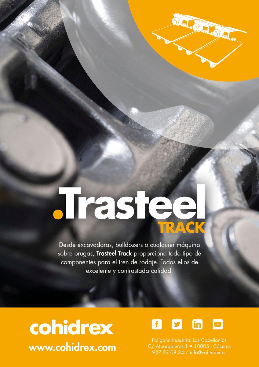 cohidrex's tweet photo. ¡Tren de rodaje #TrasteelTrack! 💯
@cohidrex cuenta con un extenso #stock de componentes de #rodaje para todo tipo de equipos montados sobre #orugas🔝
.
.
.
#CompromisoCohidrex #CommittedToYou #Undercarriage #Excavadoras #Bulldozers #TrackChains #TrasteelWearParts #FelizDía https://t.co/56a9h8cAzK