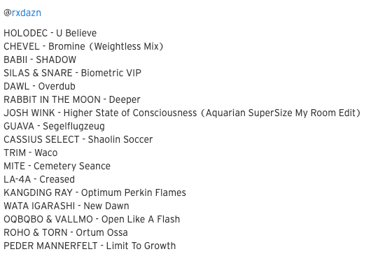 new 1
LYL Radio - Illegal Tapes w/ rxdazn (02.03.2021)

next mix next week
soundcloud.com/illegaltapes/l…