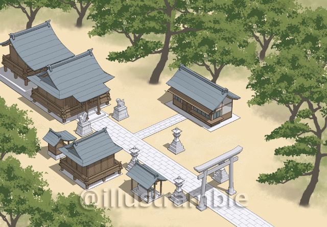 川島健太郎 G B 様より先月発売の 一生に一度は参拝したい全国の神社 お寺めぐり 渋谷申博先生著 にて 神社の境内 お寺の 境内などの図解イラストを使っていただいております 見本誌をいただきました 前に出されたものの合本とのことで すごい