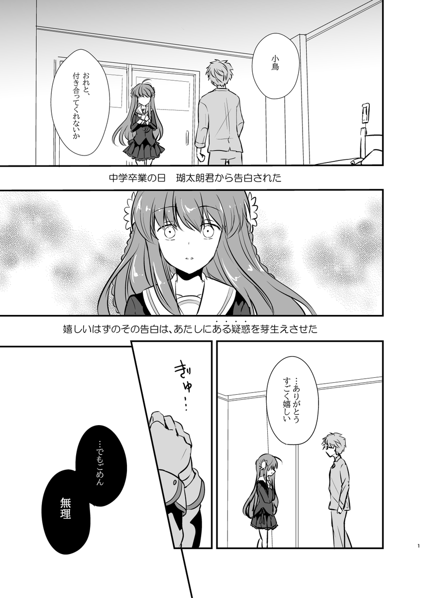【鍵島5突発新刊】
Rewriteこたことクラフト紙折り綴じ本(12p/100円)
中学生活最後の日に瑚太朗くんに告白された小鳥が思い悩む話
※リアルイベントのみ(残部を後日BOOTHにて通販)
※後日(未定)ツイッターに全文upします
#鍵島5 #KeyIsland5