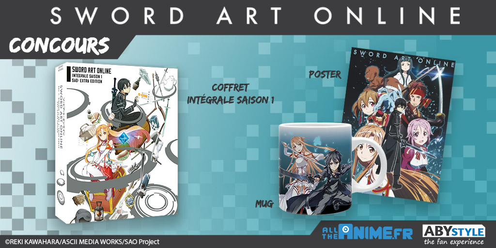 alltheanime_fr's tweet photo. #CONCOURS 📣
En partenariat avec @_ABYstyle tentez de remporter l’Édition Intégrale de la S1 de #SwordArtOnline en DVD ou BD ainsi que 2 produits dérivés #SAO !

Pour participer : 
➡️  Follow les pages de @_ABYstyle &amp; @alltheanime_fr
➡️  Retweet cette publication

TAS : le 16/03 https://t.co/EtiDa7Selj