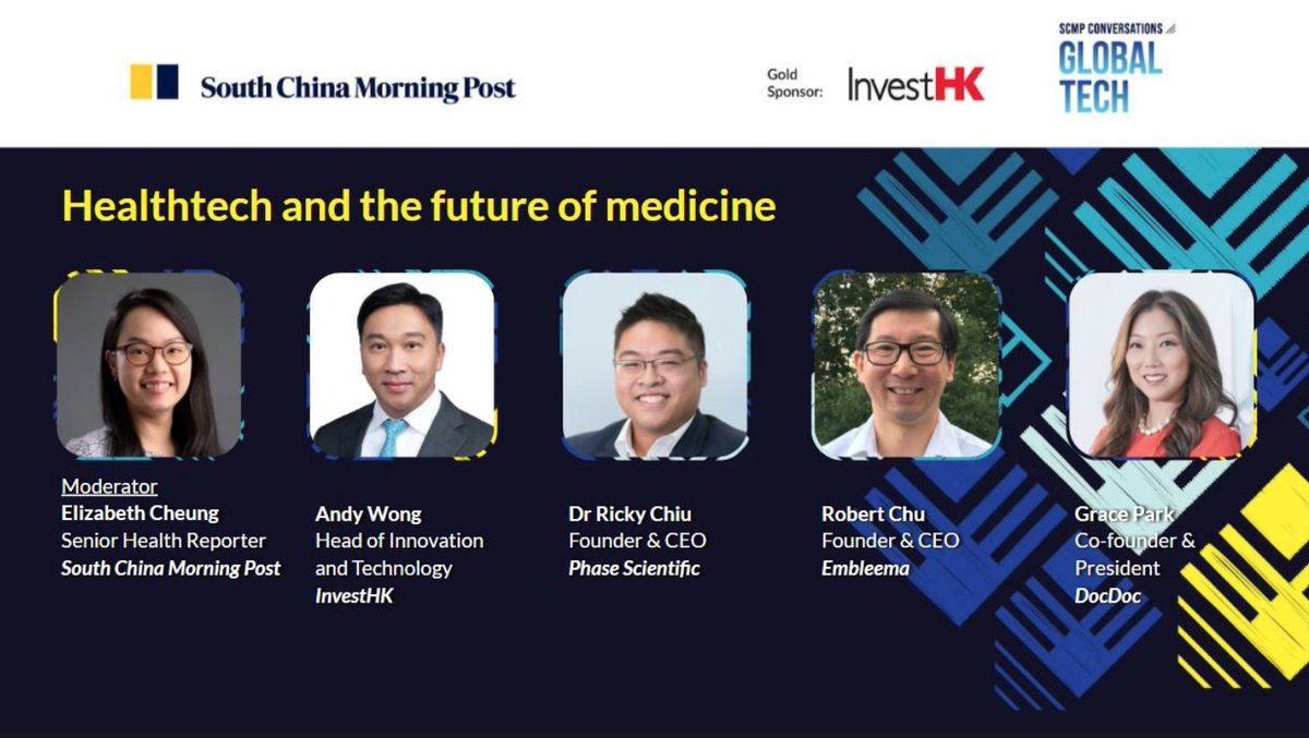 Excited to be part of @SCMPNews Conversations: Global Tech, where we'll be discussing all things healthcare, healthtech and the future of the industry.

Join us Thursday 11 March at 10:45am SGT. Sign up for free: sctech.scmp.com

#DocDoc #patientintelligence #insurance