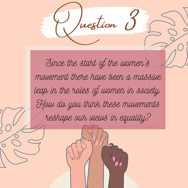 bsn2_e's tweet photo. We are loving the atmosphere here! Let's keep going with the 3rd question.

Q3: Since the start of the women's movement there have been a massive leap in the roles of women in society, How do you think these movements reshape our views in equality?

#storyahanay #q3 https://t.co/CZwNnDVijL