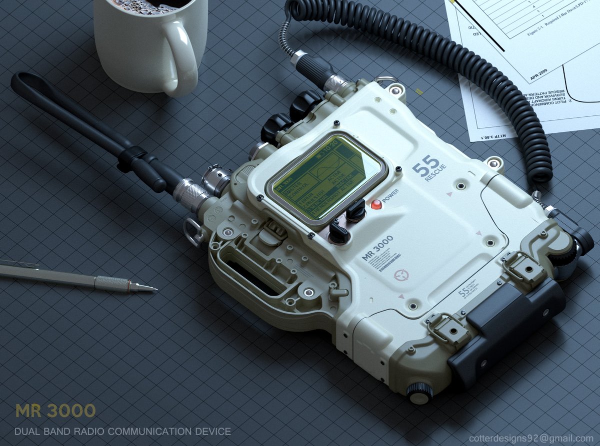 joshuacotter6's tweet image. old radio from a while back with a little reference breakdown.  artstation.com/artwork/XL6eL