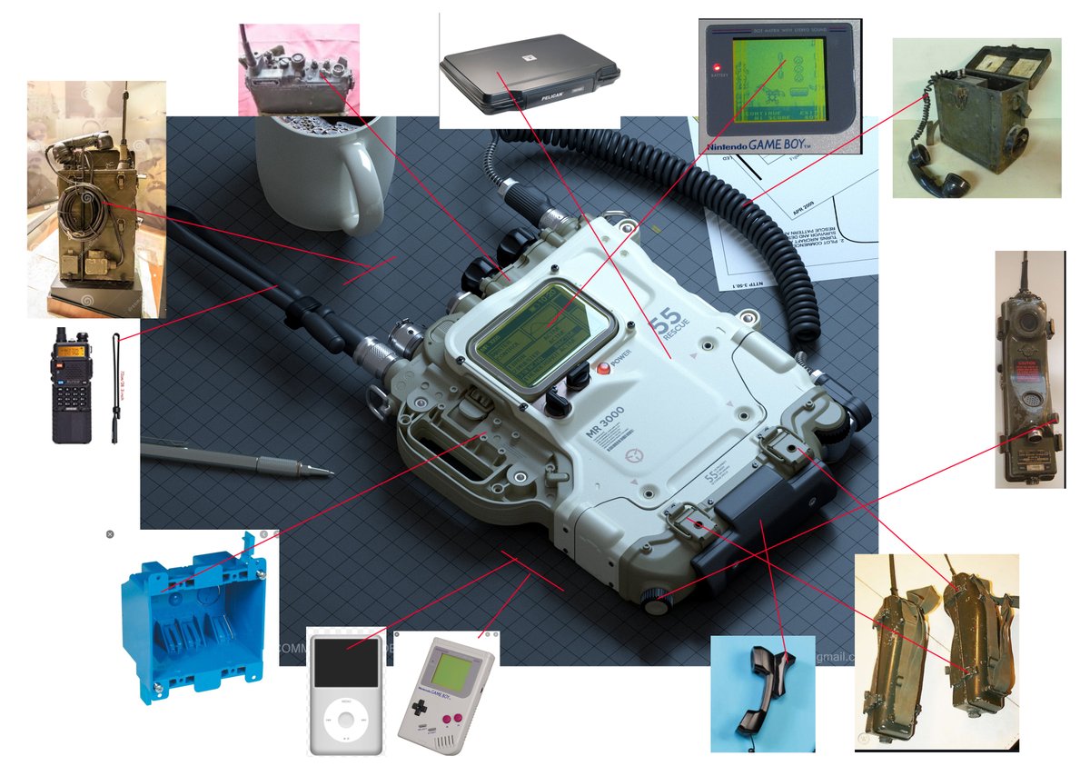 joshuacotter6's tweet image. old radio from a while back with a little reference breakdown.  artstation.com/artwork/XL6eL