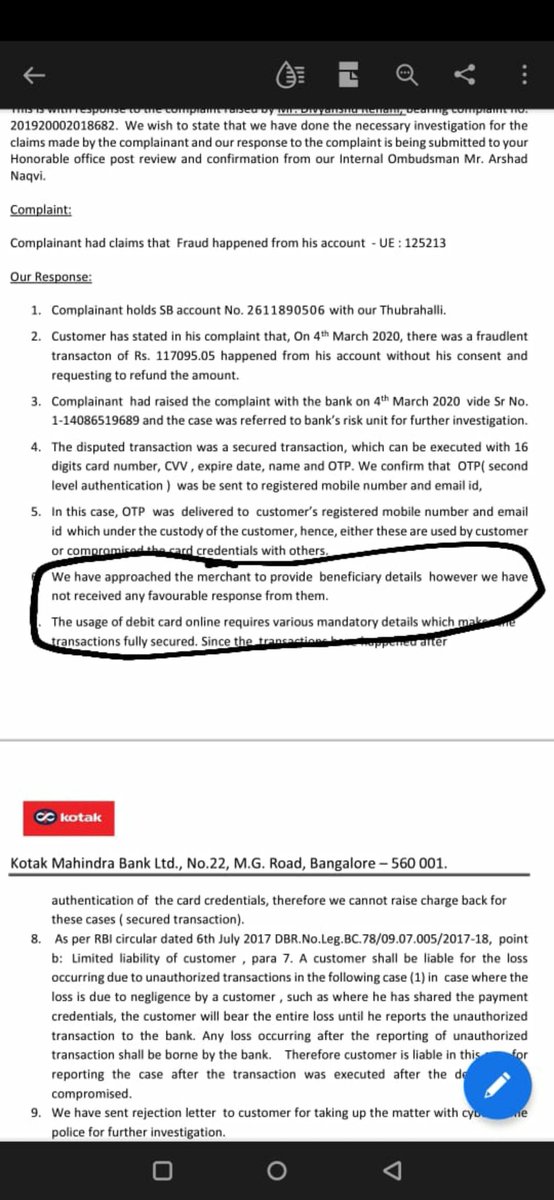 DivyanshuRehani's tweet photo. An amount of 1,17,095 was fraudulent deduction from my account 1 year ago from Amazon pay from 8033420300 It's been 1 year i have been following up with cyber crime department and i haven't got my money back. @amazon @amazonpay @amazonIN @cyber @RBI @KotakBankLtd @AmitAgarwal https://t.co/wBr5FHS2z3