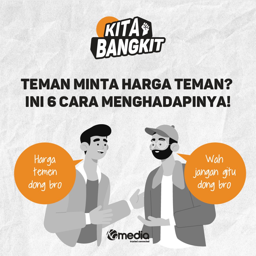 Biasanya kalau sudah begini, mau nolak jadi ga enak. Tapi kalau diiyakan malah jadi rugi

Biar ga serba salah, coba nih tips menghadapi "harga teman" supaya tetap cuan!

#AyoKitaBangkit #BelanjaLokalAdalahKunci #UMKMBergerak #TipsJualan #strategimarketing