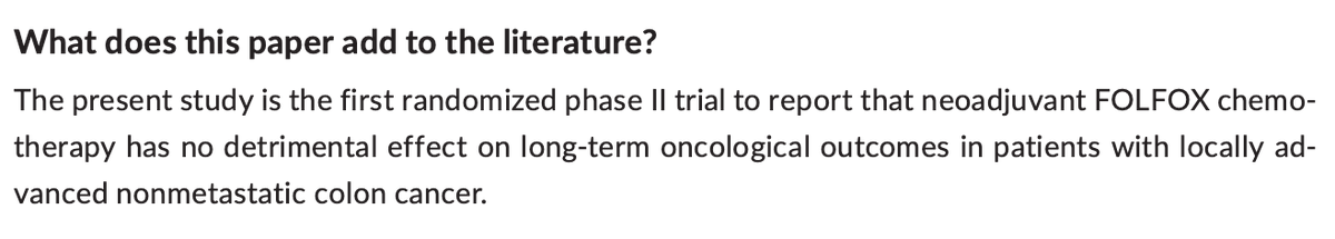 Does neoadjuvant FOLFOX chemotherapy improve the prognosis of high- risk Stage II and III colon cancers? Three years' follow- up results of the PRODIGE 22 phase II randomized multicentre trial

doi.org/10.1111/codi.1…

#colorectalsurgery
