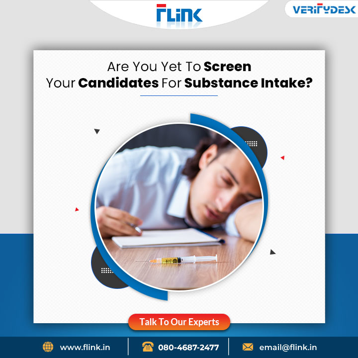 Substance abuse has become a major reason leading to downfall of #businesses. So, screen your candidates extensively and do not hire anyone with drug or alcohol addiction. 
Visit: bit.ly/3v85WL8
.
.
#flinksolutions #backgroundcheck #drugtest #healthcheck #screening