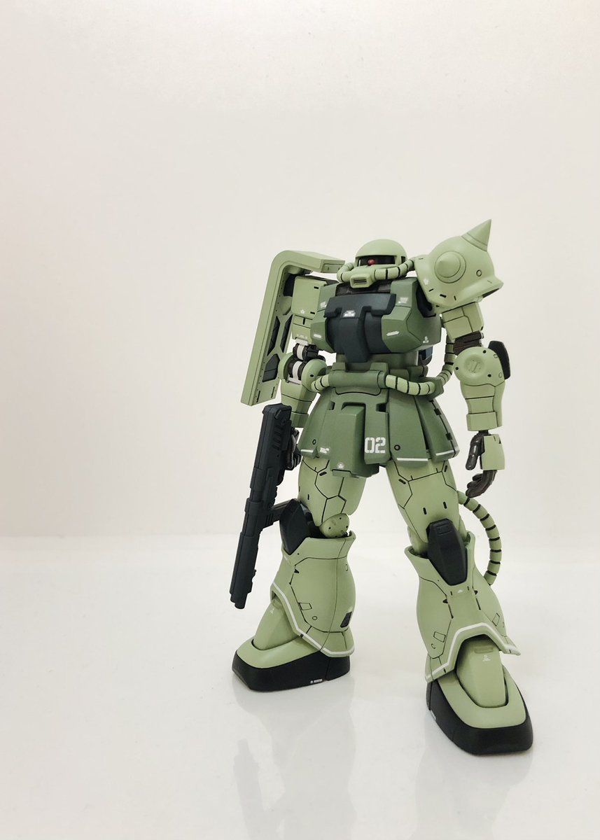 Hg Origin ザクii完成です 胴体と頭部はf2ザクを使用してます F ばにら のイラスト