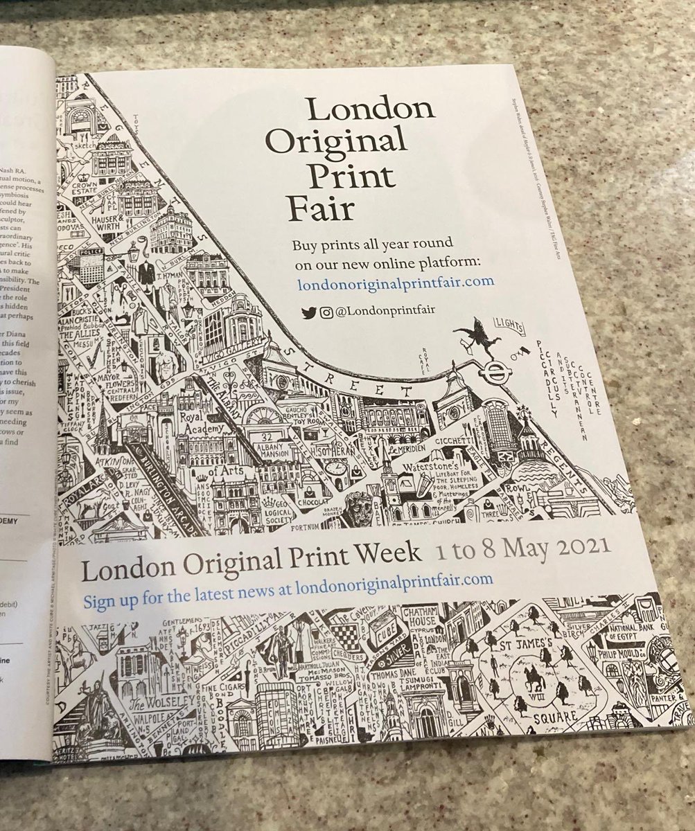 Londonprintfair's tweet photo. Spotted! London Original Print week in the latest @royalacademy mag. https://t.co/UJozokxTeE
