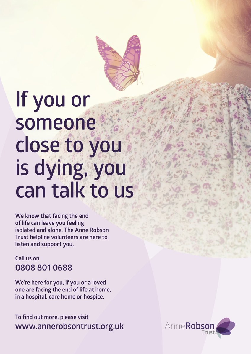 If you are approaching the end of your life, or someone close to you is dying - you can talk to us.  Call us on 0808 801 0688 
Lines open 12-6pm weekdays
<a href="/JohnCampaign/">John's Campaign</a> <a href="/NHSEnglandLDN/">NHS London</a> <a href="/neilgchurchill/">Neil Churchill</a> <a href="/Emma_Valentine/">Emma Valentine</a> <a href="/enherts/">East and North Hertfordshire Teaching NHS Trust</a> 
@esneft <a href="/HWBNNUH/">NNUHFT Staff Health & Wellbeing</a> @NHSHarlow <a href="/JamesPagetNHS/">JPUH NHS FT</a> <a href="/MKHospital/">Milton Keynes University Hospital NHS FT</a>