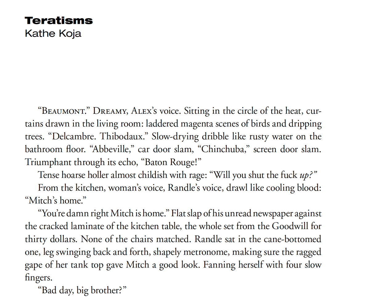 64. "Teratisms" by  @KatheKoja from DARKNESS: TWO DECADES OF MODERN HORROR.