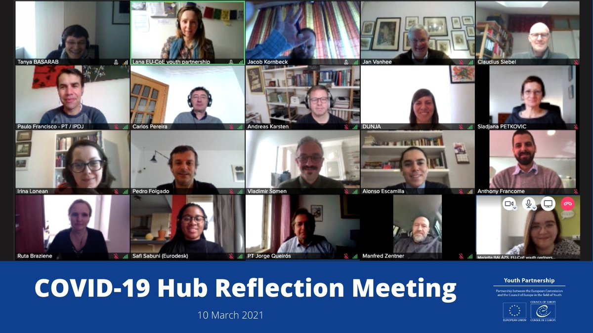 Today we held the #expert #reflection meeting on the work on the #COVID-19KnowledgeHub in 2020. We discussed the way forward and explored main topics, concerns and the #impact of the #pandemic on #YoungPeople, #YouthWork and the #YouthSector.