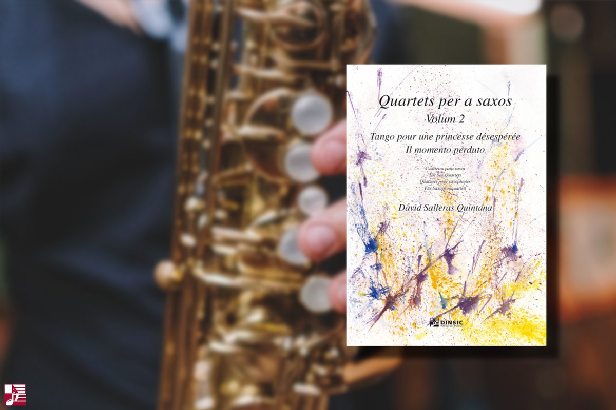 Dinsic's tweet photo. "Quartets per a #saxos 2"🎷

Avui, la segona part de les partitures de l'autor David Salleras, que presenta una forta inspiració en la música popular i que pertany a la col·lecció de #MúsicaInstrumental.🎼

Fes-la teva, completa la sèrie!👉 https://t.co/oKrRAC9EVy #Dinsic #Musica https://t.co/lqdobONDrU
