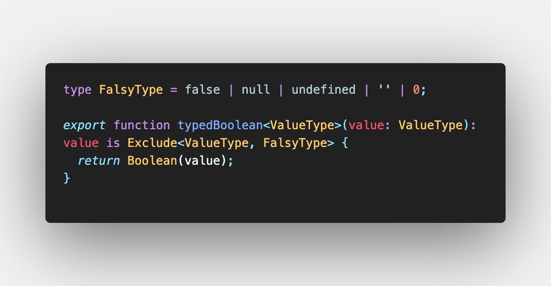 grzybek_maciek's tweet photo. Filtering out falsy values was always a problematic issue for me, but thanks to @kentcdodds I finally have a solution to use in our codebase 🔥🚀👏. For more details check out this article https://t.co/Sv8J9AlYJH
#typescript #javascript https://t.co/HR1hvDja0C