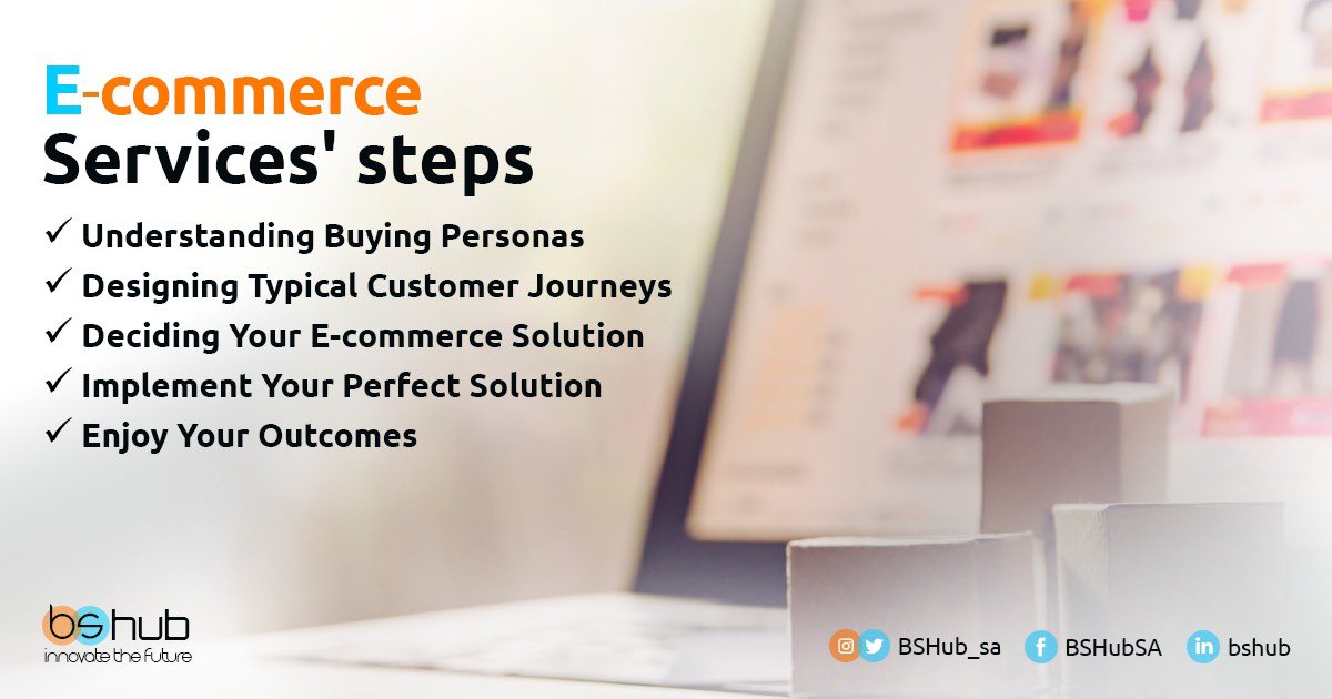 BSHub_sa's tweet photo. What makes our E-commerce Services differential? 
As our experts takes different steps to fully understand your need to meet your satisfaction and gain the best outcomes! 
#bshub  #ecommerce #customerexperience #onlineshopping #digitaltransformation #onlineretail https://t.co/gP5KYUxL77