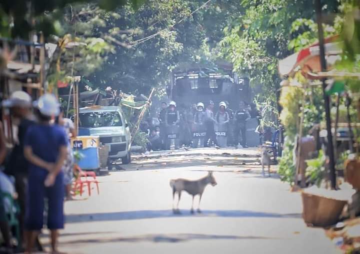 sukhinlay's tweet photo. Military Terrorists forced CDM railway workers to leave their resident. They also robbed food and resources which were donated to the workers. The workers are already impecunious now they are in straitened circumstances.
 
JUNTA BESIEGING
#WhatsHappeningInMyanmar #Mar10Coup https://t.co/gGfbOzNWBg