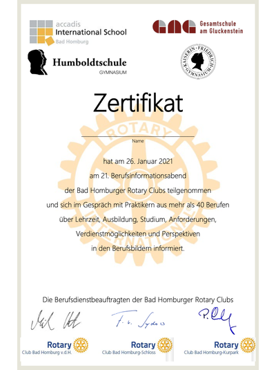 1820Rotary's tweet photo. Erstmals gaben Mitglieder der Bad Homburger Rotary Clubs Schülerinnen und Schülern der Bad Homburger Schulen online Tipps für ihre Berufswahl.

https://t.co/xDplXXWFdz
#rotary1820 #badhomburg #berufswahl #berufseinstieg https://t.co/RF36kyfcy1