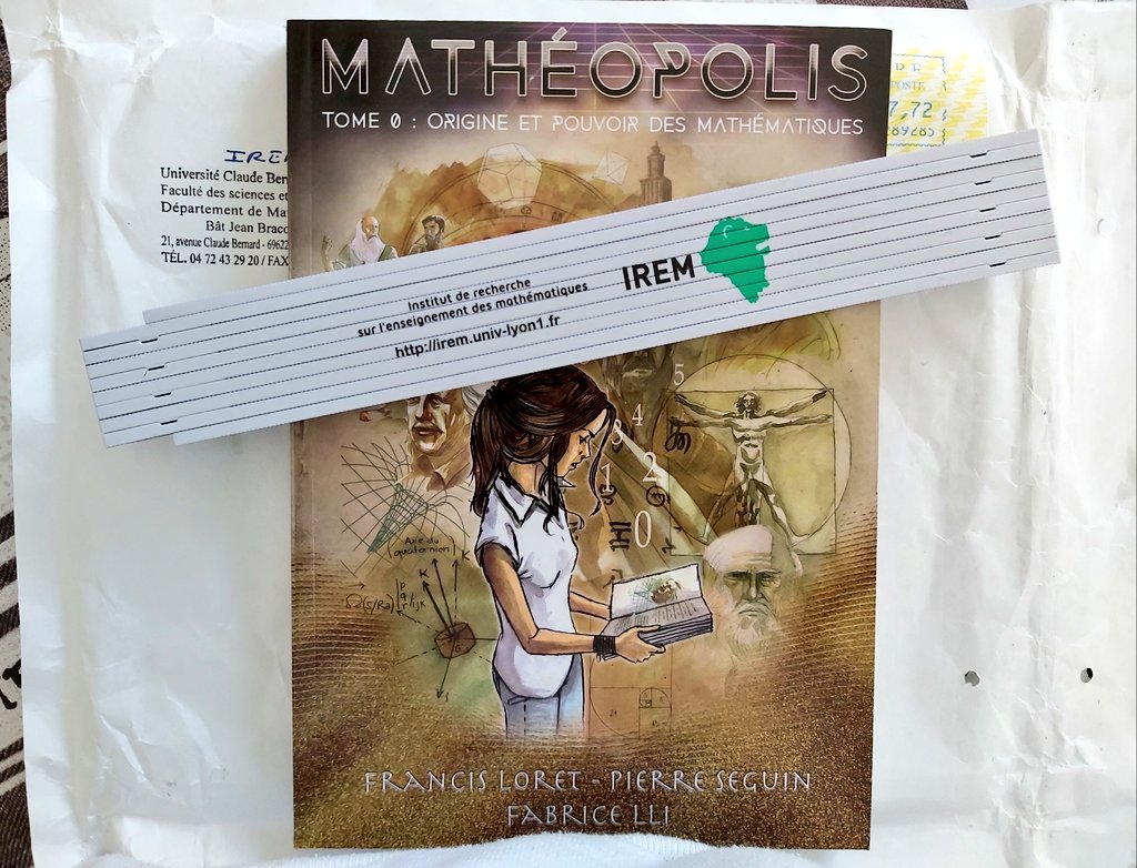 EtwTerp's tweet image. Merci à #IremLyon,  @christianmercat et @mathcitymap pour ce colis surprise reçu ce matin 😍
#matheopolis #mathcitymap