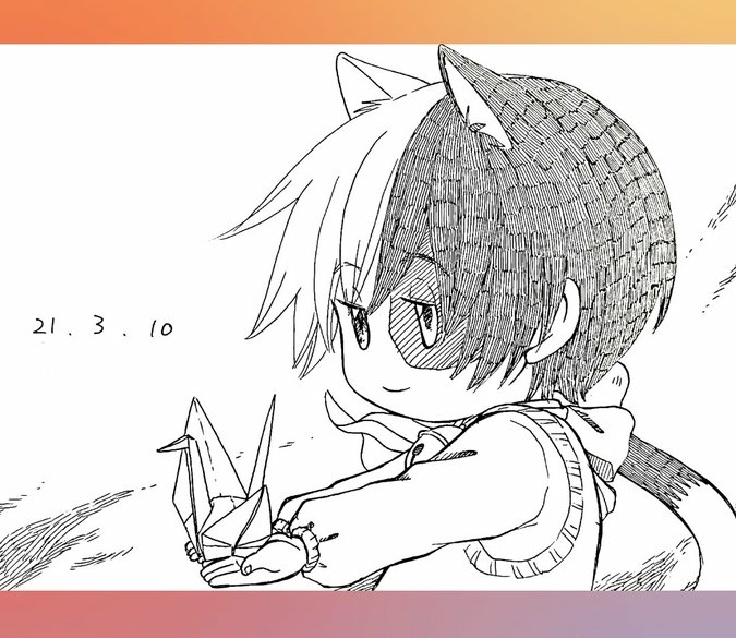 かわいいちゃんの折り鶴チャレンジ10日目。
10年目の祈りをのせて。
ひとりでも多くのヒトが、家族のもとに帰れますように。 