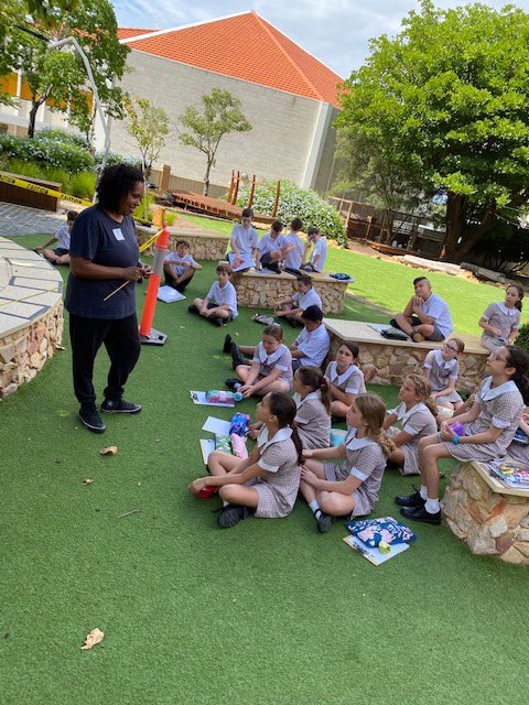 St Peters has had the most amazing experience of working alongside Fiona Reidy, Djinda Kaal Dreaming, Aboriginal Artist. Fiona has created an artwork representing a meeting place in the quiet area. The students will now fill this beautiful design with colour #TRUE